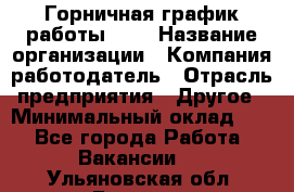 Горничная-график работы 1/2 › Название организации ­ Компания-работодатель › Отрасль предприятия ­ Другое › Минимальный оклад ­ 1 - Все города Работа » Вакансии   . Ульяновская обл.,Барыш г.